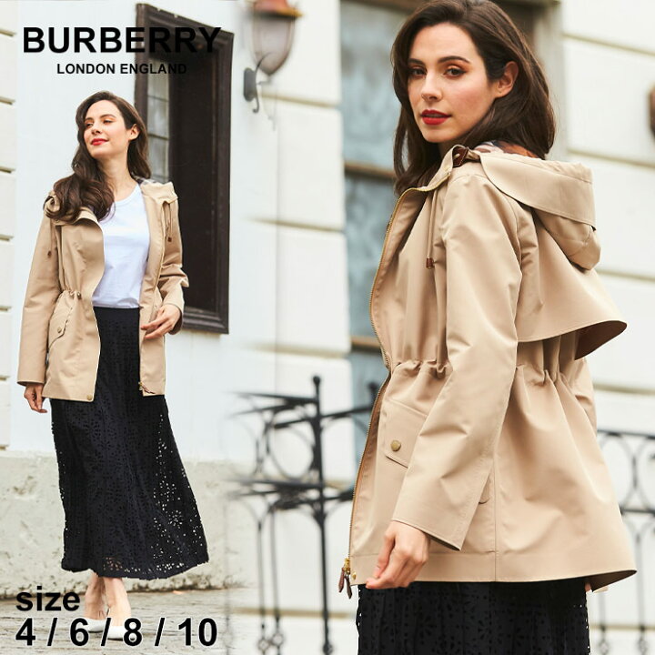 楽天市場】バーバリー レディース コート BURBERRY フード裏 チェック 