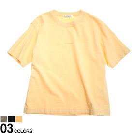 アクネ ストゥディオズ レディース Tシャツ Acne Studios ミニ ロゴ 半袖 ロゴT プリントT カットソー オーバーサイズ 大きめ 厚手 ブランド トップス シンプル ACLAL0135 SALE_8_a