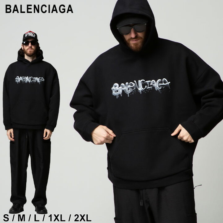 楽天市場】バレンシアガ メンズ パーカー BALENCIAGA 裏起毛 スライム 