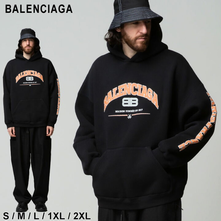 楽天市場】バレンシアガ メンズ パーカー BALENCIAGA 裏起毛 プリント 