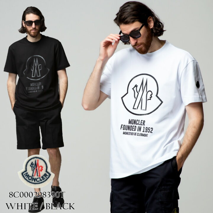 楽天市場 モンクレール メンズ Tシャツ Moncler ブランド ロゴ プリント 半袖 トップス コットン クルーネック 大きいサイズ カットソー Mc8ct ゼンオンライン楽天市場店