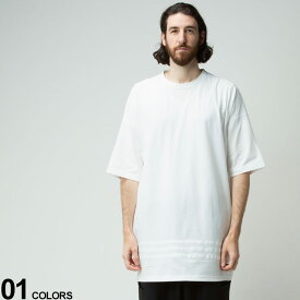 ワイスリー メンズ Tシャツ 半袖 Y-3 ブランド スリーストライプ バック ロゴ ロング トップス シャツ ビックシルエット 白 シロ ホワイト 大きいサイズ Y3HG6090 SALE_1_a