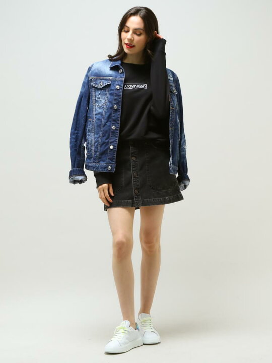楽天市場】ディーゼル レディース スカート デニム DIESEL ボタン ミニ 