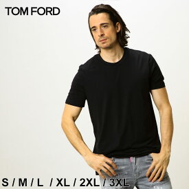 トム フォード メンズ Tシャツ アンダー 半袖 TOM FORD 無地 裾 ロゴ アンダーTシャツ ブランド男性 トップス インナー シャツ 黒 大きいサイズ TFT4M081410 SALE_1_a