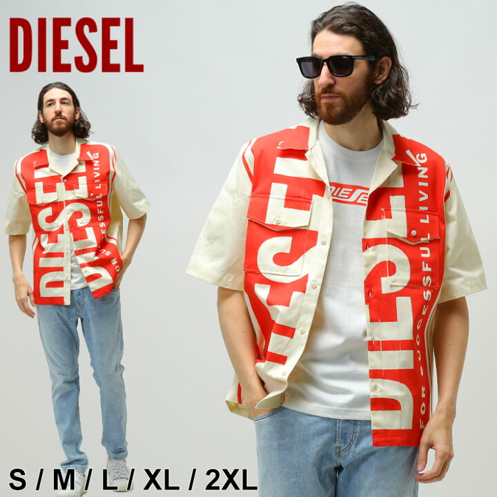 楽天市場】ディーゼル メンズ シャツ 半袖 DIESEL ロゴ プリント 