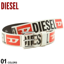 ◆エントリーでさらにポイント+4倍◆ディーゼル メンズ ベルト DIESEL ブランド カジュアルベルト レザーベルト ロゴ プリント レザー 牛革 カウレザー 本革 カジュアル 白 シロ ホワイト 大きいサイズ DSX08961PR400 SALE_6_a