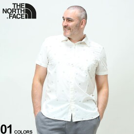 大きいサイズ メンズ THE NORTH FACE (ザ ノースフェイス) 総柄 ポケット 半袖 シャツ BAYTRAIL JACQUARD SHIRT シャツ 半袖 プリント 春 夏 NF0A55MP5D22