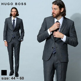 ヒューゴボス メンズ スーツ HUGO BOSS ブランド ビジネススーツ ストレッチ ピンドット シングル サイドベンツ MARZOTTO ビジネス フォーマル 黒 クロ ブラック 大きいサイズ HBHG10242674P SALE_2_d