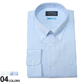 HYBRIDBIZ (ハイブリッドビズ) 超形態安定 Re-Set 綿100％ ボタンダウン 長袖 ワイシャツ BASIC BODYメンズ ビジネス 紳士 シャツ ワイシャツ Yシャツ イージーケア KBM23710B