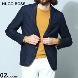 ヒューゴボス メンズ ジャケット HUGO BOSS ブランド アウター テーラード ソフト ツイード シングル サイドベンツ SLIMFIT ウール 羊毛 大きいサイズ ビジネス HBHANRY10245008 SALE_2_c