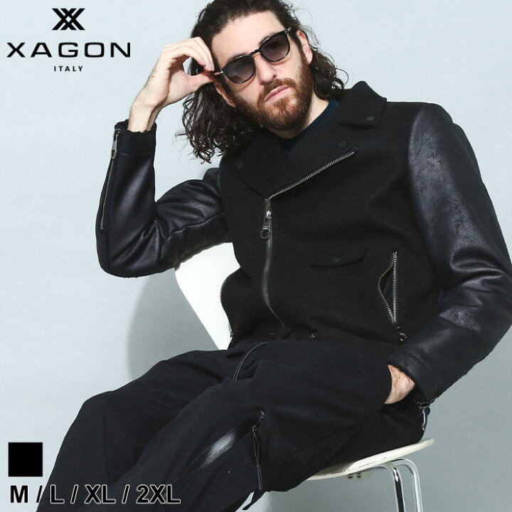 楽天市場】ザゴン メンズ ライダースジャケット XAGON ブランド 