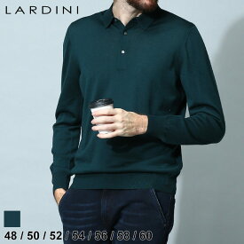 ラルディーニ メンズ ポロシャツ LARDINI ブランド ニットポロ ニット トップス シャツ 無地 長袖 ウール ビジネス シンプル 羊毛100％ 大きいサイズ LDLPML3869020 2024_vt