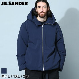 ◆エントリーでさらにポイント+4倍◆ジルサンダー メンズ ダウン JIL SANDER ブランド ダウンジャケット アウター ジャケット ブルゾン フード フルジップ オーバーサイズ ボクシーフィット 大きいサイズ JLAF0004J70008