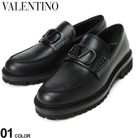 ヴァレンティノ メンズ シューズ VALENTINO ブランド 靴 ローファー 革靴 Vロゴ シグネチャー カーフスキン ビジネス フォーマル VL1Y0S0G20PEW