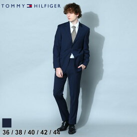 トミーヒルフィガー メンズ スーツ TOMMY HILFIGER ブランド ビジネススーツ ジャケット テーラード スラックス 千鳥柄 シングル ノータック ビジネス フォーマル ネイビー 紺 大きいサイズ TMVASSARALE0064
