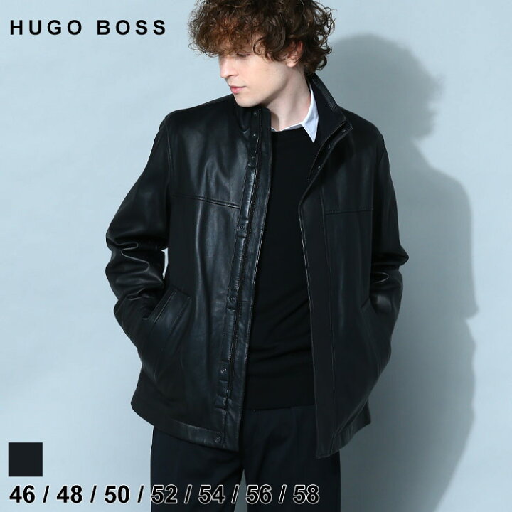 楽天市場】ヒューゴボス メンズ ライダースジャケット HUGO BOSS 本革 