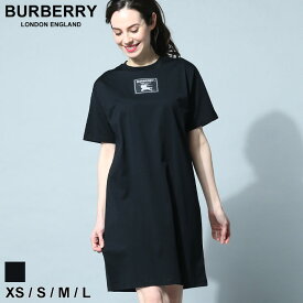 バーバリー Tシャツ 半袖 BURBERRY ワンピース Tシャツドレス レディース プローサムラベル クロ 黒 コットン ブランド トップス 大きいサイズあり BBL8065020 SALE_8_a