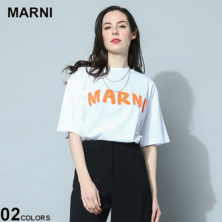 楽天市場】マルニ MARNI Tシャツ 半袖 レディース カットソー ロゴ 