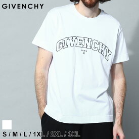 ジバンシィ Tシャツ GIVENCHY メンズ カットソー 半袖 ロゴ 刺繍 クルーネック シロ 白 ブランド トップス シャツ 大きいサイズあり GVBM71CW3Y6B