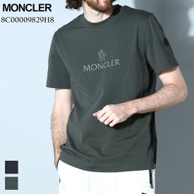モンクレール MONCLER 半袖 Tシャツ ロゴ プリント ロゴT プリントT クルーネック カットソー ブランド メンズ トップス シャツ 白 灰 シロ グレー 大きいサイズあり レギュラーフィット MC8C00009829H8