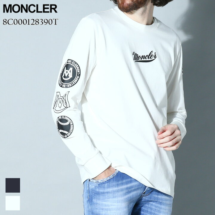 楽天市場】モンクレール MONCLER 袖プリント ロンT クルーネック 長袖 