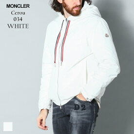 モンクレール MONCLER ダウンジャケット Cerou ナイロン ライトアウター ブルゾン ジャケット ダウン 薄手 ブランド ショート メンズ 白 シロ 大きいサイズあり MCCEROU3