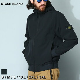 ストーンアイランド STONE ISLAND ジャケット ブルゾン パーカー フーディー ソフトシェル フルジップ ブランド メンズ アウター 黒 クロ 大きいサイズあり SI781540927