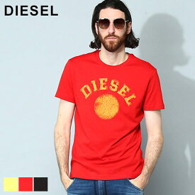 ディーゼル DIESEL Tシャツ メンズ 半袖 カットソー プリント ロゴ クルーネック T-DIEGOR-K56 クロ 黒 赤 黄色 ブランド トップス シャツ スリムフィット コットン 大きいサイズあり DSA086820GRAI SALE_1_a SALE_1_a