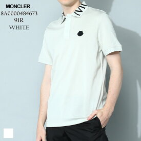 モンクレール ポロシャツ MONCLER 半袖 ポロ メンズ ロゴ ブランド レギュラーフィット シャツ トップス コットンピケ グレー ライトグレー ゴルフ 大きいサイズあり MC8A0000484673