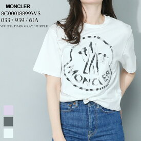 モンクレール MONCLER Tシャツ シャツ 半袖 トップス BIGマークプリント ロゴ コットン クルーネック ブランド レディース 大きいサイズあり MCL8C00018899WS