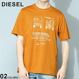 ディーゼル Tシャツ DIESEL メンズ カットソー 半袖 プリント クルーネック T-Just-Slits-G1 クロ 黒 ブランド トップス レギュラーフィット サイドスリット シャツ 大きいサイズあり DSA090310CJAC アウトレット