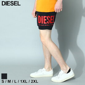 ディーゼル パンツ DIESEL ショートパンツ メンズ 水陸両用 ハーフパンツ スイムパンツ ロゴ プリント メッシュインナー Bmbx-Nico クロ 黒 ブランド ボトムス ショーツ 大きいサイズあり DSA096820WDAP SALE_3_a