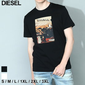 ディーゼル Tシャツ DIESEL メンズ カットソー 半袖 フォトプリント クルーネック T-DIEGOR-G8 シロ 白 クロ 黒 ブランド トップス シャツ 大きいサイズあり DSA086720CJAC アウトレット
