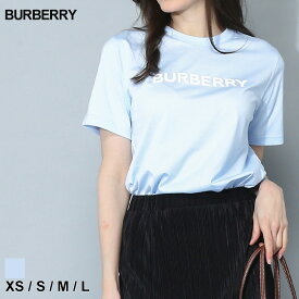 バーバリー Tシャツ レディース BURBERRY カットソー 半袖 ロゴ プリント コットン ブランド トップス シャツ レギュラーフィット 大きいサイズあり BBL8063581