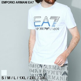 エンポリオ アルマーニ エンポリ EA7 EMPORIO ARMANI Tシャツ シャツ カットソー 半袖 トップス フロントロゴ クルーネック ブランド メンズ 白 シロ 大きいサイズあり EA73RPT07PJLBZ