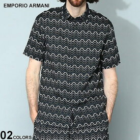 エンポリオ アルマーニ エンポリ EMPORIO ARMANI シャツ 半袖シャツ 半袖 総柄 ロゴ プリント トップス ブランド メンズ 大きいサイズあり EA3R1CQ71NWDZ