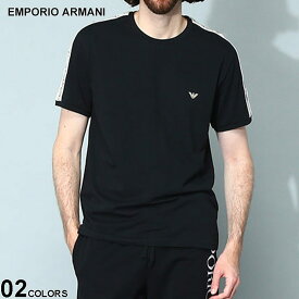 エンポリオ アルマーニ エンポリ EMPORIO ARMANI Tシャツ インナー アンダーTシャツ 半袖 カットソー シャツ ロゴ クルーネック ブランド メンズ トップス 白 シロ 黒 クロ 大きいサイズあり EAU1118903R717