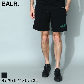 ボーラー BALR. ショートパンツ ハーフパンツ パンツ スウェット ブランド メンズ ボトムス ショーツ メタルロゴ ロゴ コットン プリント 黒 クロ 春 夏 大きいサイズあり BA14311043 sale_3_a