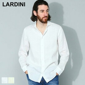 ◆エントリーでさらにポイント+4倍◆ラルディーニ LARDINI シャツ メンズ 麻シャツ リネンシャツ 長袖シャツ 長袖 トップス 麻100％ リネン 麻 無地 ブランド 大きいサイズあり LDALBO2C1697 SALE_1_c