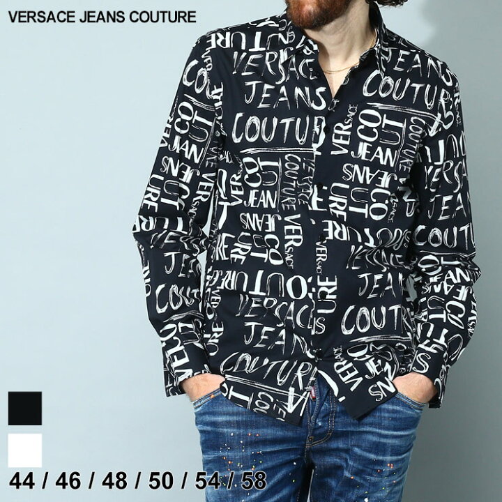 楽天市場】ヴェルサーチ シャツ VERSACE JEANS COUTURE ロゴ プリント 