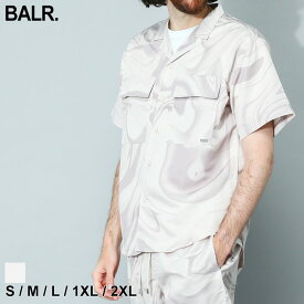 ボーラー シャツ BALR. 半袖 マーブル 開襟シャツ オープンカラー ブランド トップス セットアップ対応 大きいサイズあり 夏 海 BA11321006 SALE_1_c