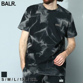 ボーラー Tシャツ 半袖 BALR. カットソー メンズ タイダイ ロゴ クルーネック 黒 クロ ブランド トップス シャツ セットアップ対応 大きいサイズあり BA11121178