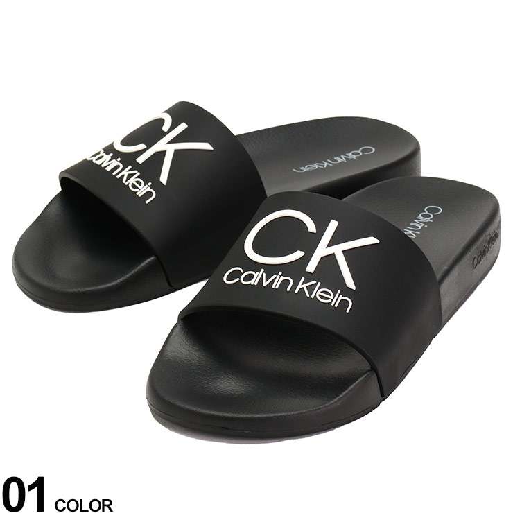 カルバンクライン サンダル Calvin Klein メンズ シャワーサンダル スライドサンダル ロゴ モノトーン ブランド シューズ 靴 サンダル 大きいサイズあり CKCMARK SALE_4_d