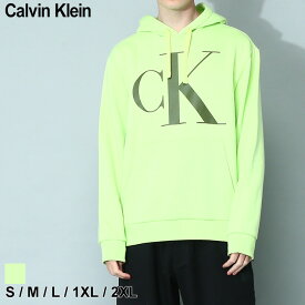 カルバンクライン パーカー メンズ Calvin Klein フーディー スウェット 裏起毛 ロゴ プリント プルオーバー 蛍光 ブランド トップス 長袖 大きいサイズあり CK40JM835