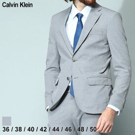 ◆エントリーでさらにポイント+4倍◆カルバンクライン Calvin Klein CK テーラード ジャケット シングル アウター ストレッチ 無地 SLIMFIT ブランド メンズ ビジネス フォーマル セットアップ対応 グレー 大きいサイズあり CKMODESTO70Y SALE_2_c