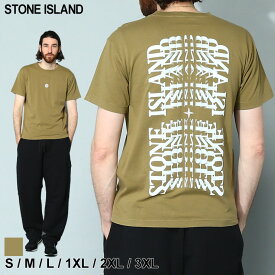 ストーンアイランド STONE ISLAND Tシャツ 半袖 半袖Tシャツ シャツ カットソー トップス コットン プリント クルーネック ブランド 大きいサイズあり SI78152NS86 SALE_1_a