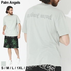 パームエンジェルス Tシャツ Palm Angels メンズ カットソー 半袖 バックロゴ クルーネック グレー ブランド トップス シャツ 大きいサイズあり PA001S23JER004 sale_1_a