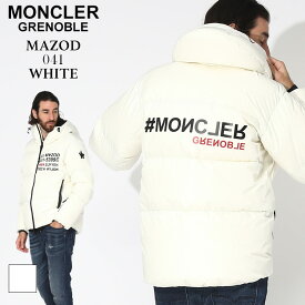 モンクレール ダウンジャケット メンズ MONCLER GRENOBLE ダウン アウター プリント ロゴ ショートダウン MAZOD マジョド 白 シロ ブランド ジャケット ブルゾン レギュラーフィット 大きいサイズあり MCGNMAZOD2