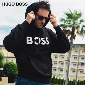 ◆エントリーでさらにポイント+4倍◆ヒューゴボス パーカー HUGO BOSS メンズ フーディー スウェット ロゴ プリント プルオーバー ブランド トップス 長袖 セットアップ対応 レギュラーフィット 大きいサイズあり HB50496661 SALE_1_e