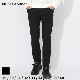 アルマーニ パンツ EMPORIO ARMANI エンポリオアルマーニ メンズ コットンパンツ ジップフライ 黒 クロ ブランド ボトムス ロングパンツ 無地 大きいサイズあり EA8N1J061GN0Z